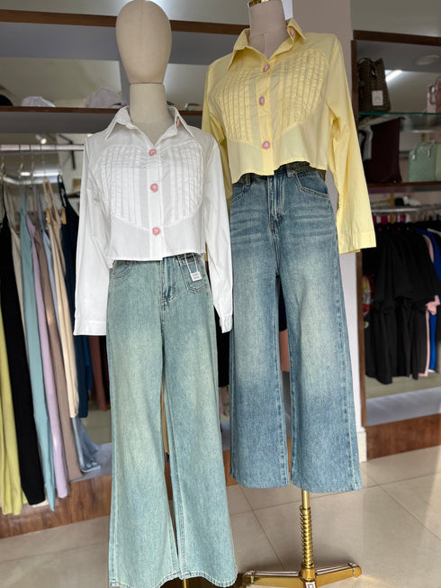 Denim Wide Leg Jeans